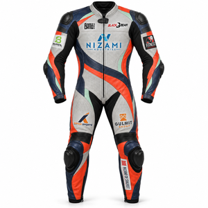 Wholesale OEM Custom Leather Motor Bike <b>Suit</b> Heavy Duty CE Armored <b>Full</b> <b>Body</b> Motorcycle Track Racing Gear BMS-0051 - Product Image 1