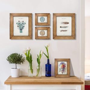 <b>Picture</b> <b>Frames</b> with Bark Edges, <b>Rustic</b> Wood Photo <b>Frame</b> for Tabletop or Wall Display, Natural Brown. - Product Image 3