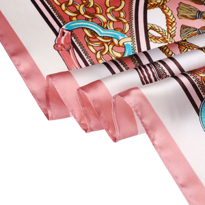 Hot Sales SOLID/Plaid Silk Satin Women's Scarf With Custom Print Logo Outdoor Use Custom Colors & Sizes High Quality - Product Image 4