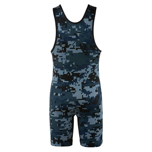 <b>Women</b> Digital Camouflage Tank Top Shorts Set Seamless Compression Wear Blue Black Patterned Sportswear - Product Image 3