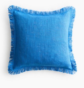 100% Cotton Slub Woven Fringe Cushion <b>Cover</b> Boho Decorative Throw Pillow <b>Cover</b> Handwoven Cotton Slub Cushion <b>Cover</b> with Tassels - Product Image 5
