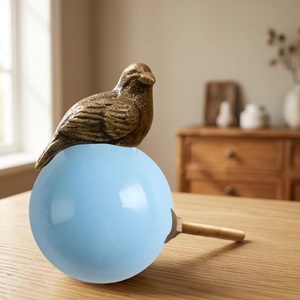 Resin Bird Perched Cabinet Knob Novelty Shape <b>Rustic</b> Design Workshop Handle - Product Image 3