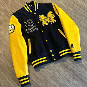 Custom Top Quality Mens Varsity <b>Jacket</b> Cotton <b>Fleece</b> Bomber Letterman College <b>Jacket</b> Men Varsity <b>Jacket</b> - Product Image 1