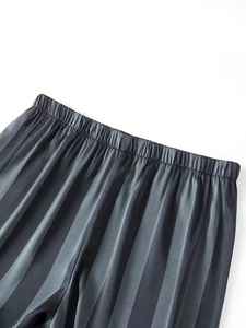 High Quality <b>Men's</b> Sleepwear Quick Dry Breathable Summer Solid Ice <b>Silk</b> <b>Robes</b> Plus Size Casual Knitted Fabric Long Sleeves - Product Image 5