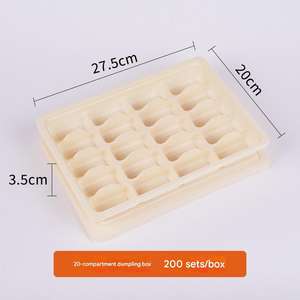 Boîte à emporter pour sushi et salade japonaise, écologique, biodégradable, jetable, double compartiment, 3 compartiments, conteneur alimentaire - Product Image 4