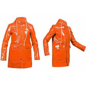 Chaqueta Impermeable Unisex de PVC y Cuero, Largo Regular, Transpirable, de Secado Rápido, Protección Total contra Lluvia Intensa, para Invierno, con Logotipo Frontal - Product Image 6