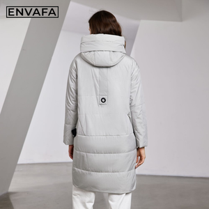OEM ODM Women <b>Long</b> Hooded Thin <b>Coat</b> with Zipper <b>Lightweight</b> Windproof Casual Solid Spring Fashion Outerwear Jacket Wholesale - Product Image 2