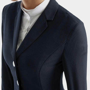 Custom Logo <b>Equestrian</b> Show Jacket Navy Blue Polyester Cotton for Show Jumping Competition - Product Image 4