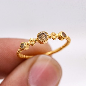 Bague de créateur en argent sterling 925 plaqué or avec diamants, certifiée pour femme, idéale pour mariage, anniversaire, vente en gros - Product Image 3