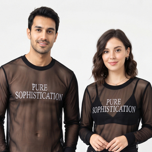 Transparent Mesh Streetwear Sheer Mesh T <b>Shirts</b> <b>See</b> <b>Through</b> Summer Top 100% Polyester Quick Dry Transparent TShirts Unisex - Product Image 3