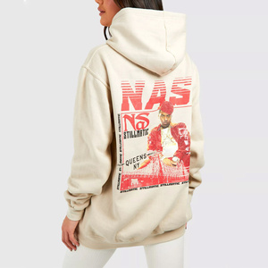 Sweat-shirt à capuche ample pour femme en coton épais, style streetwear moderne et décontracté, confortable pour l'hiver, imperméable - Product Image 3