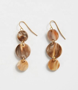 Customizable Buffalo Horn <b>Earring</b> Stainless Steel <b>Silver</b> Copper with Hook Shape From Manufacturer and Exporter - Product Image 4