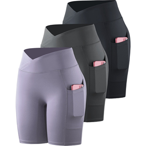 Shorts de compression athlétiques personnalisés pour femmes, haute performance en polyamide extensible, pour fitness, gym, course, entraînement, yoga, OEM, ODM, vente en gros - Product Image 6