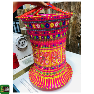 Lanterne en brocart Hmong, cadre en coton, faite à la main, durable, pour la décoration ethnique des maisons d'hôtes, les expositions culturelles du Nouvel An du Quang Nam, vente au détail - Product Image 6