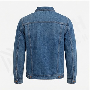 Veste en jean d'hiver pour homme de haute qualité OEM, décontractée, respirante, séchage rapide, unie, coupe oversize, boutonnée sur le devant, logo personnalisable - Product Image 3