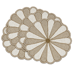 Manteles individuales con cuentas de excelente calidad, 400 mm de diámetro, mantelillos y alfombrillas con cuentas para mesa de comedor. - Product Image 5