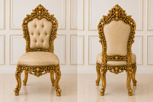 Juego de Comedor de Estilo Europeo Tallado a Mano de Primera Calidad, 8 Plazas, Acabado Dorado Antiguo, Muebles de Comedor, Comprar Conjuntos de Comedor - Product Image 2