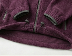 Chaqueta de Forro Polar Borgoña para Hombre, con Cierre Completo, Cuello Alto, Casual, Cortavientos, de Poliéster Tejido, para Invierno, Corte Regular - Product Image 4