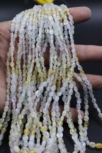 Multi Sapphire Smooth Oval Shape 2x4-4x6mm 17 Inches <b>Stone</b> Beads Elegant Beaded Jewellery - Product Image 4