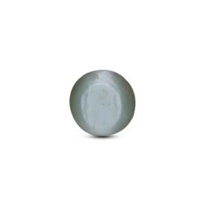 Natural Cat's Eye Loose Gemstone 1 Carat Light Grayish Blue Round Brilliant Cut for Fine Jewelry - Product Image 2