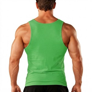 New Design Men <b>Green</b> Sleeveless <b>Tank</b> <b>Top</b> O-Neck Breathable Quick Dry Solid Color Casual Fitness Knitted Polyester High Quality - Product Image 6
