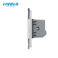 Interrupteur mural tactile 1 Gang 1 Gang 1 Gang, blanc, noir, or, gris, durable, 222mm*80mm, sans touche de fonction, uniquement le panneau