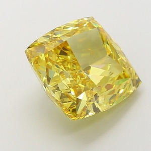 Diamant de laboratoire CVD de haute qualité 9,07 CT, taille coussin, jaune vif fantaisie, VS1, EX Cut, en vrac, stock fournisseur - Product Image 4