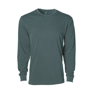 Camiseta Esencial de Manga Larga para Hombre, Cuello Redondo, Cómoda, Suave, Transpirable, de Algodón, Lisa, Casual, Clásica - Product Image 2