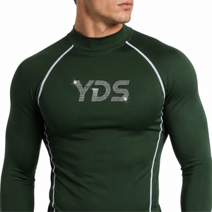 Men's Compression Shirt Vintage Wash Moisture wicking Active Power Flexible Motion <b>Athletic</b> Fit Moisture Wicking Breathable - Product Image 4