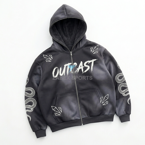 Sweat-shirt à capuche pour homme de haute qualité, 100% coton, polaire premium, imprimé personnalisable, style streetwear - Product Image 1