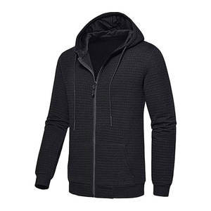 Custom Men's Full Zip Hooded Sweatshirt Heavyweight <b>Thermal</b> Winter Jacket Wholesale Plain Texture <b>Hoodie</b> - Product Image 2