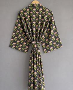 Nuevo Bata de Baño Estilo Bohemio Larga Kimono para Mujer, Camisón Multicolor Maxi, Venta al por Mayor, Ropa de Verano y Descanso - Product Image 3