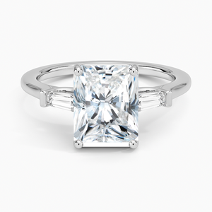 BOJ <b>Ring</b> 088 Radiant Cut 925 <b>Silver</b> Halo Prong Stone <b>Solitaire</b> Diamond <b>Ring</b> 2ct D Color VVS1 Moissanite GRA Certified Low Price - Product Image 1