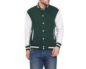 Blousons universitaires en cuir personnalisés pour hommes 2026 – Blouson bomber noir en laine avec manches en cuir de vachette véritable - Product Image 1