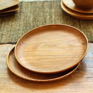 Wooden <b>Plates</b> Dishes for Business Gifts-Eco-Friendly <b>Disposable</b> Dinnerware Modern Design Shape Natural Wood Color Various Sizes - Product Image 1