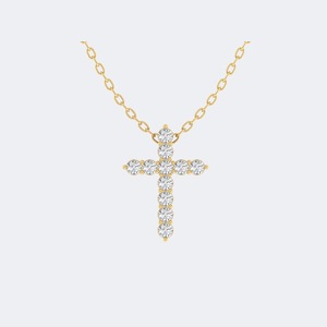 Elegante Collar con Colgante de Diamante Cultivado en Laboratorio, Corte Brillante Redondo, Oro, para Mujer, Regalo de Aniversario de Lujo, Certificado IGI SGL, 0.90ctw - Product Image 1