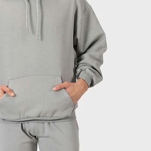 Sweat-shirt à capuche surdimensionné pour homme, couleur unie, en molleton de coton, pull décontracté, vêtement d'automne, prix avantageux, nouvelle arrivée - Product Image 2