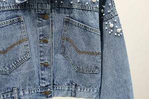 Autumn Winter Vintage Blue Embroidered <b>Denim</b> <b>Jacket</b> Women Loose Short Outerwear Bohemian Cowboy Style Eco-Friendly Big Pockets - Product Image 5