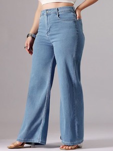 Jean en denim brut mi-lourd délavé à l'acide et à la pierre, effet vintage délavé, coupe large, écologique, décontracté - Product Image 4