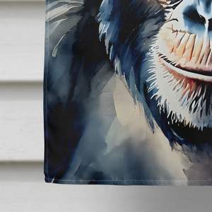 Large Multicolor Porch Sleeve <b>Pole</b> Decorative Yard Banner Artwork Chimpanzee House Wall Hanging Polyester <b>Flags</b> - Product Image 4