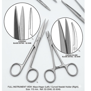 Tijeras Iris de 115 mm, Instrumentos Microquirúrgicos de Acero Inoxidable, Rectas y Curvas, Herramientas Oftálmicas y Dentales de Grado Quirúrgico - Product Image 3