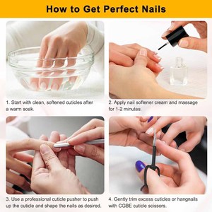 Tijeras de Manicura de Acero Inoxidable con Mango Negro, Punta Puntiaguda para Cortar Cutículas y Uñas, para Uso en Salón y en Casa - Product Image 4