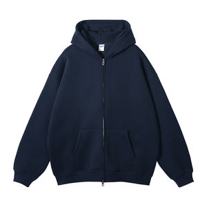 Sweats à capuche zippés streetwear de haute qualité pour hommes, avec logo personnalisé, unisexe, en molleton épais, vierges - Product Image 1