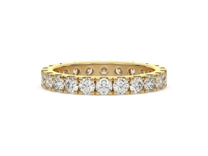 Women's Fine Jewelry 925 <b>Silver</b> IGI Certified Moissanite Full Circle <b>Eternity</b> Design Brilliant Cut Stones Engagement <b>Ring</b> - Product Image 3