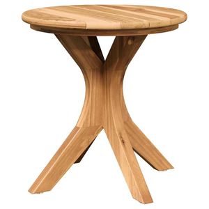 Table d'appoint extérieure en teck massif 15,75 x 15,75 x 16,14 pouces couleur marron - Product Image 2