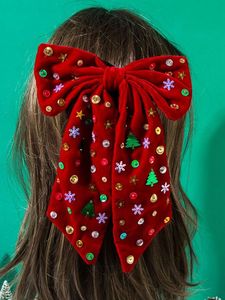 Elegante Pasador de Pelo con Lazo y Perlas Rojas para Mujer, Accesorio de Boda, Estilo de Lazo de Alta Calidad - Product Image 3