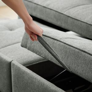 Divano Letto Moderno in Tessuto 3-in-1 Convertibile con Funzione Reclinabile, Piccolo Divanetto Trasformabile - Product Image 5