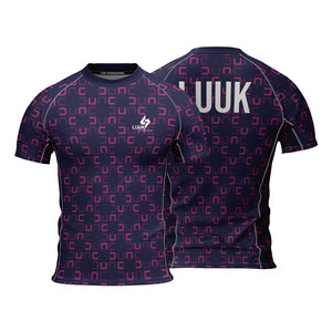 Custom Made Sublimated <b>Gym</b> <b>Compression</b> <b>Shirt</b> Half Sleeve Rash Guard Stretchable Breathable Top for Training and Workouts - Product Image 6