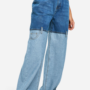 Pantalones Vaqueros Holgados de Cintura Alta, Corte Regular, Elásticos, de Algodón, Estilo Baggy, Rectos, Ajustados, para Mujer, Servicio OEM - Product Image 6