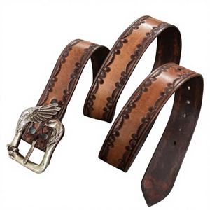 Cinturón de piel auténtica de vaca a la moda superventas hebilla de Pin de calidad de alto grado longitud personalizada estilo de fiesta gran oferta - Product Image 6